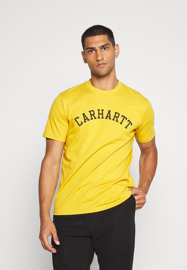 UNIVERSITY - Print T-shirt - colza/black