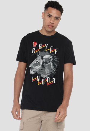 Cotton Soul, HARRY POTTER GRYFFINDOR LINES - Print T-shirt - black