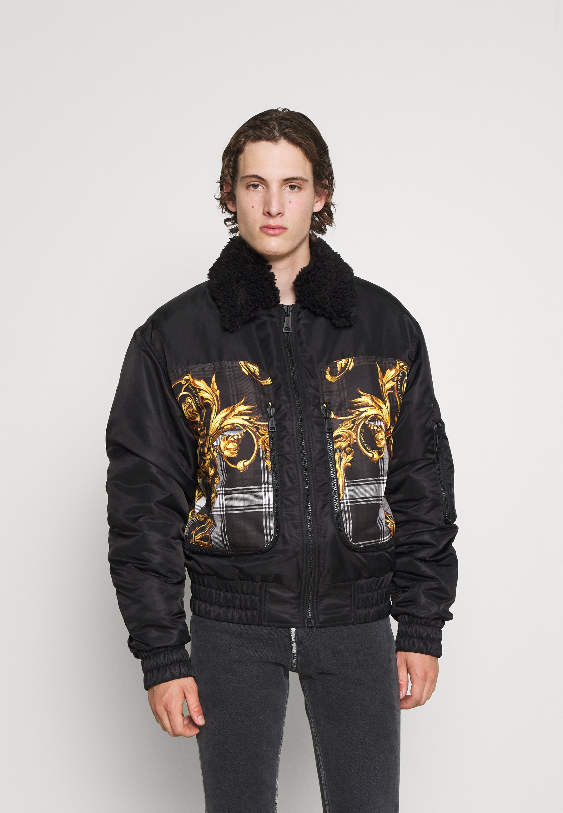 Versace Jeans Couture DIAGONAL - Giubbotto Bomber - nero - Zalando.it