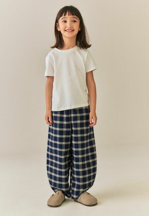 Next, REGULAR FIT - PULLON BARREL TROUSERS  . - Trousers - navy check