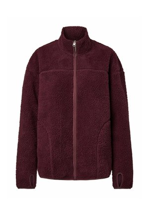 Pieces, PCSADIA LS TEDDY JACKET NOOS BC - Veste polaire - winetasting