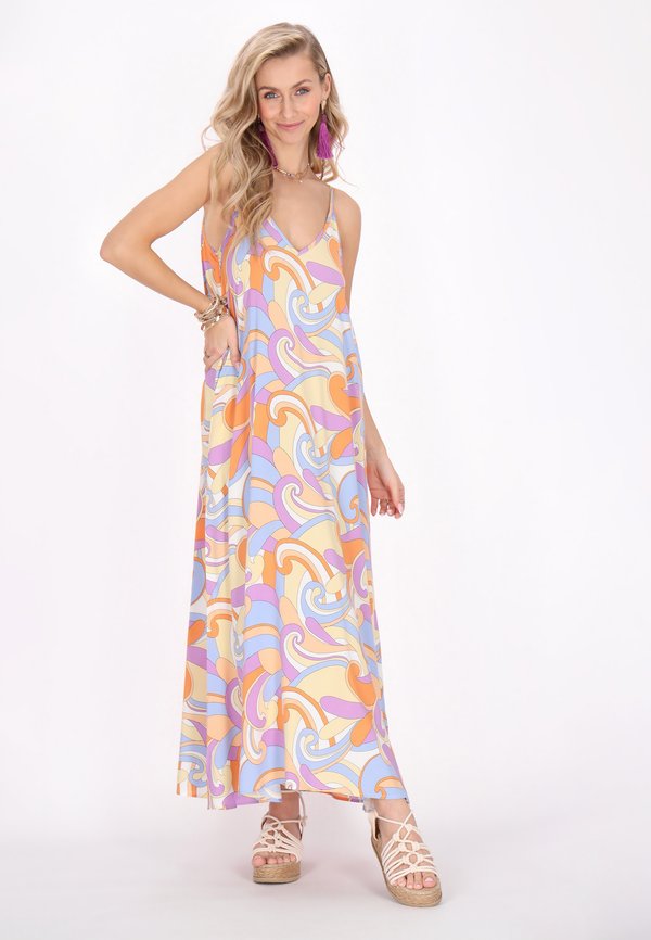 Maxikleid - violet multicolor