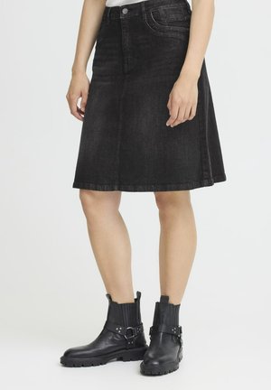 KATJA - Jupe trapèze - black denim