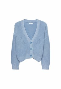 Stradivarius Chaqueta de punto - neon blue