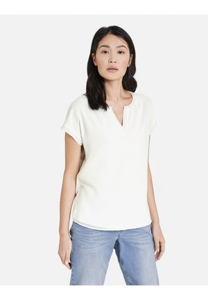 KURZARM-FREIZEIT MIT OFFENEM RUNDHALSAUSSCHNITT - T-Shirt basic - offwhite