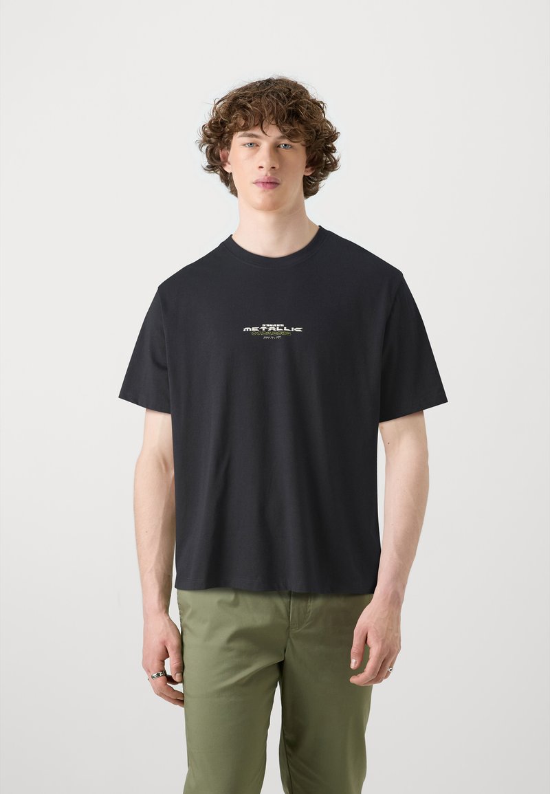 Jack & Jones JCOREFLECT TEE CREW NECK UNISEX - T-shirts med print - black
