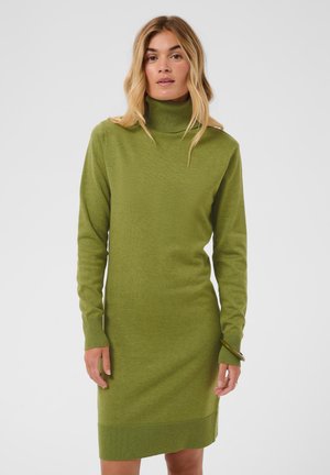 Saint Tropez, U6801, MILASZ ROLLNECK DRESS - Robe pull - guacamole melange