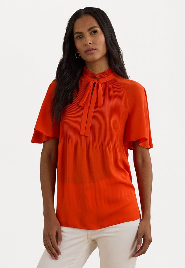 PLEATED GEORGETTE BLOUSE - Blouse - orange