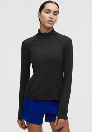 IT'S RULU CLASSIC-FIT HALF ZIP - Camiseta de manga larga - black