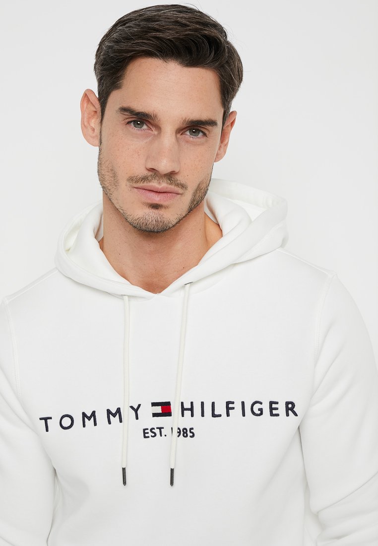 Tommy Hilfiger LOGO HOODY - Hoodie - white - Zalando.co.uk