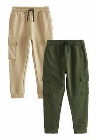 Next - 2 PACK - Pantaloni cargo - khaki green stone natural Immagine in miniatura 1