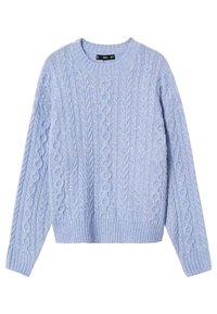 Mango Strickpullover - light blue