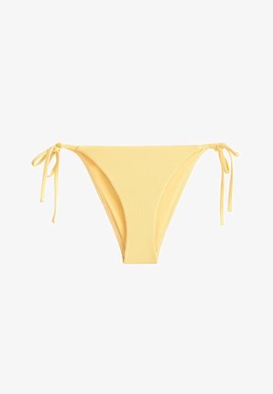 OYSHO, MEDIUM-COVERAGE TIE RIB BIKINI BRIEFS - Bas de bikini - soft yellow