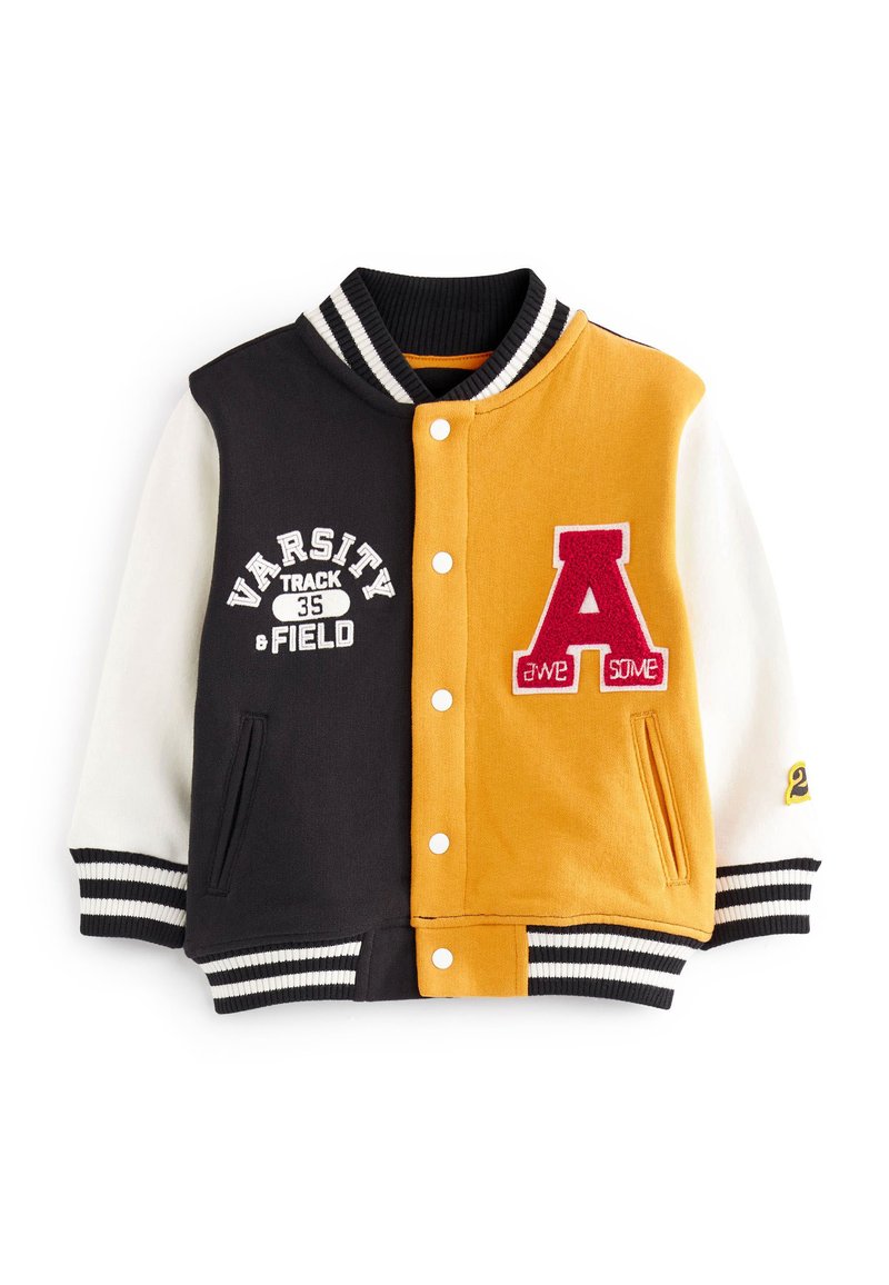 Next - VARSITY - Bomber stiliaus striukė - yellow black, Padidinti