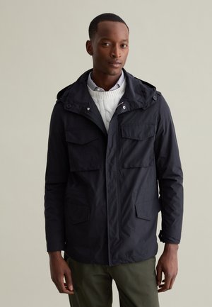 PIOMBO SHORT WITH HOOD AND POCKETS - Summer jacket - night blue