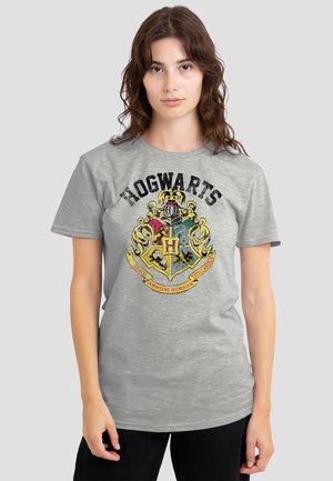 Cotton Soul, HARRY POTTER DISTRESSED HOGWARTS CREST - T-Shirt print - mottled light grey