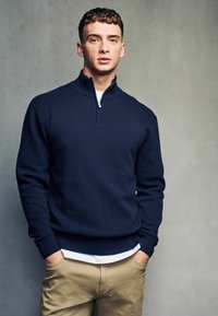 Next ZIP NECK - Džemperis - navy blue