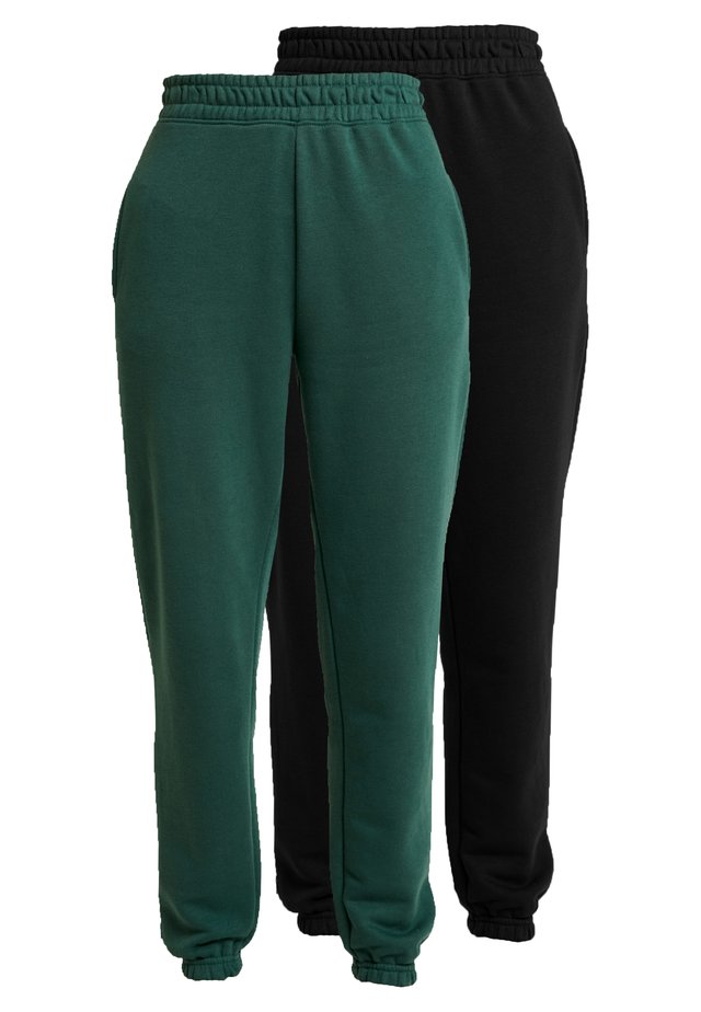 BASIC JOGGERS 2 PACK - Jogginghose - black/green