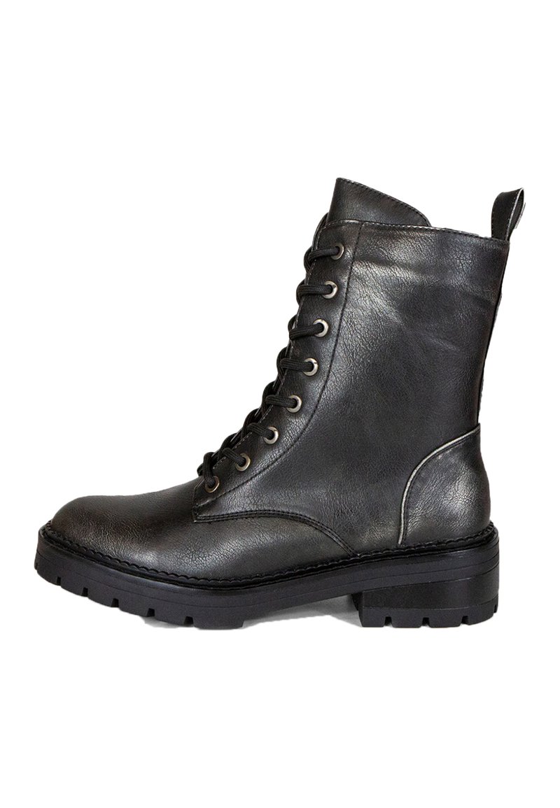 Bata - Enkellaarsjes met plateauzool - argento, Vergroten