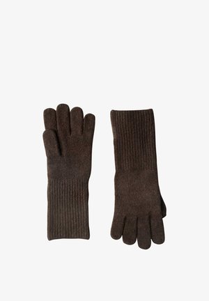 Street One, PLAIN FINE-KNIT GLOVES - Guantes - auburn brown mel