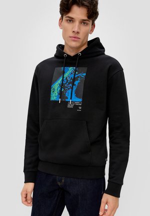 QS GRAFIKPRINT - Hoodie - schwarz