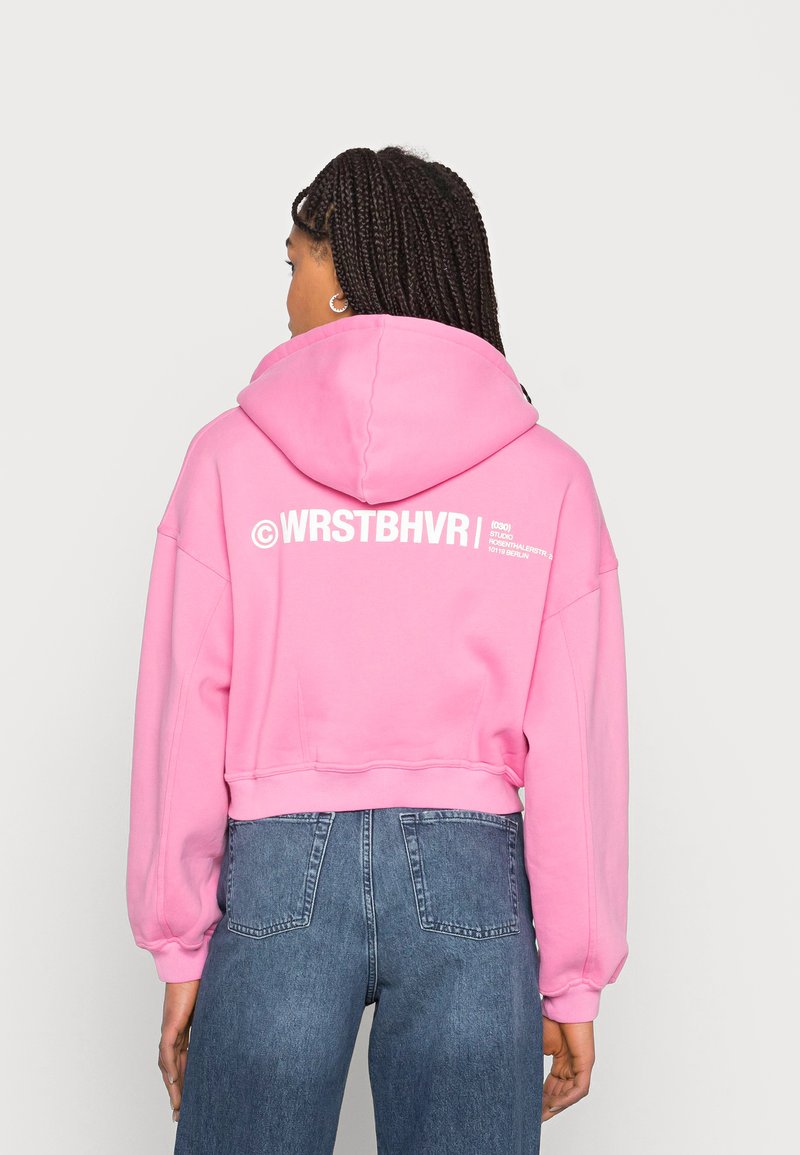WRSTBHVR CORBY HOODED - Zip-up sweatshirt - pink - Zalando.co.uk