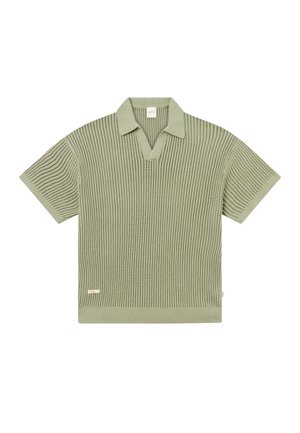 BLKVIS, OPEN POINTELLE HENLEY POLO - Polo - tea
