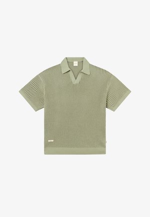 BLKVIS, OPEN POINTELLE HENLEY POLO - Polo - tea