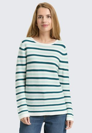 NEW - Maglione - mint green/beige stripe