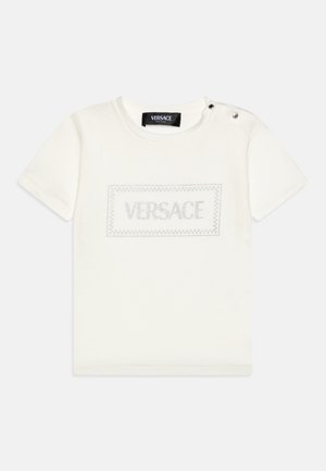 Versace LOGO MATTONELLA UNISEX - T-shirts med print - bianco/silver