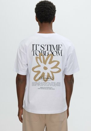 INSIDE, CAMISETA ESTAMPADO TEXTO - Camiseta estampada - blanco