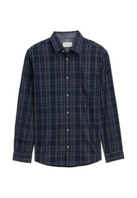 REGULAR FIT MIT KARO-MUSTER - Pluus - navy tonal check