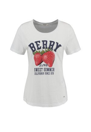 BERRY ROUND - Print T-shirt - white