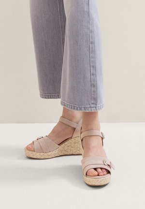 TOM TAILOR Sandalen met plateauzool - taupe