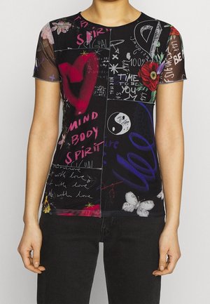 Desigual, T-shirt imprimé - black