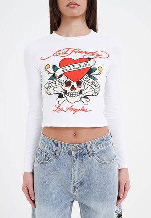 Ed Hardy LOVE KILLS LONG SLEEVE  - Langarmshirt - white