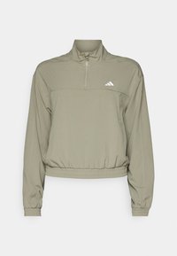 AEROREADY TRAIN ESSENTIALS QUARTER ZIP - Verryttelytakki - silver pebble