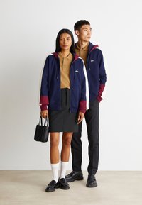 Lacoste ELEVATED COLORBLOCK UNISEX - Mikina so zipsom - navy blue/zin lapland