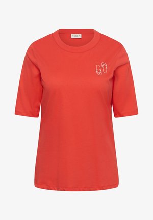 Kaffe Curve, KCALANA - Tričko s potlačou - poppy red