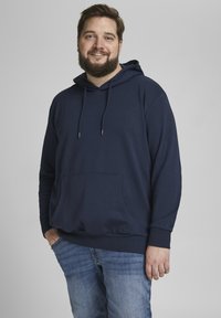 Jack & Jones - JJEBASIC HOOD - Hoodie - navy blazer Thumbnail Image 1