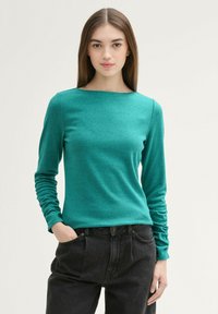 TOM TAILOR DENIM U-BOOT AUSSCHNITT - Langarmshirt - jade green melange