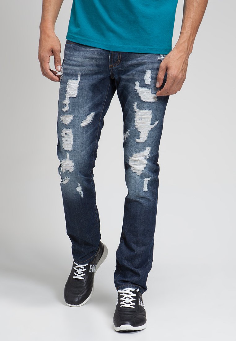 Bikkembergs Straight leg jeans blauw denim/bluedenim