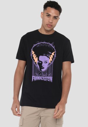 Universal Studios, UNIVERSAL MONSTERS THE BRIDE NEON - Print T-shirt - black