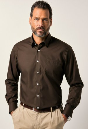 BUSINESS KENTKRAGEN LANGARM COMFORT FIT - Shirt - dark brown