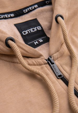 Ombre, Sudadera con cremallera - beige