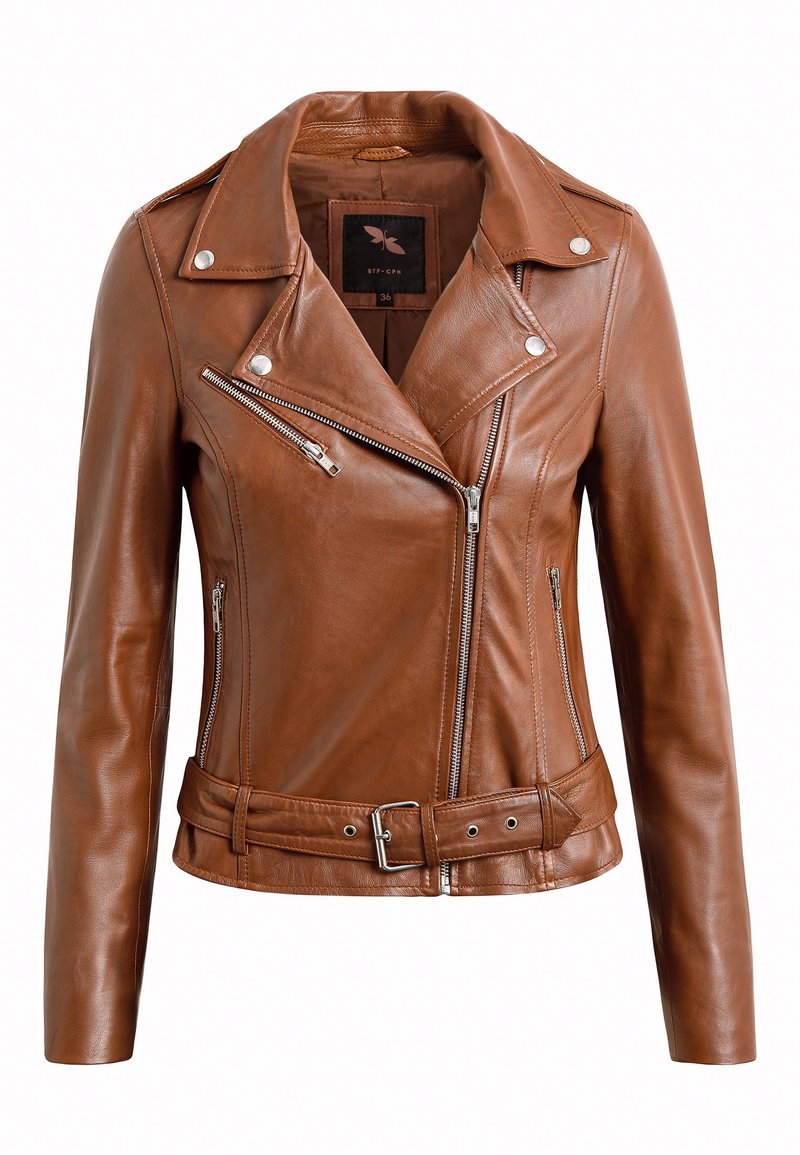 Damen Leichte Jacken | BTFCPH EMMA Lederjacke cognac/braun - KK35924 Damen Leichte Jacken | BTFCPH EMMA Lederjacke cognac/braun - KK35924