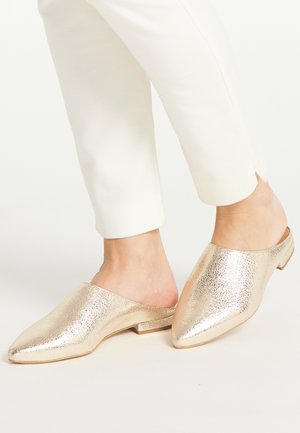 Slip-on sandaler - gold-coloured