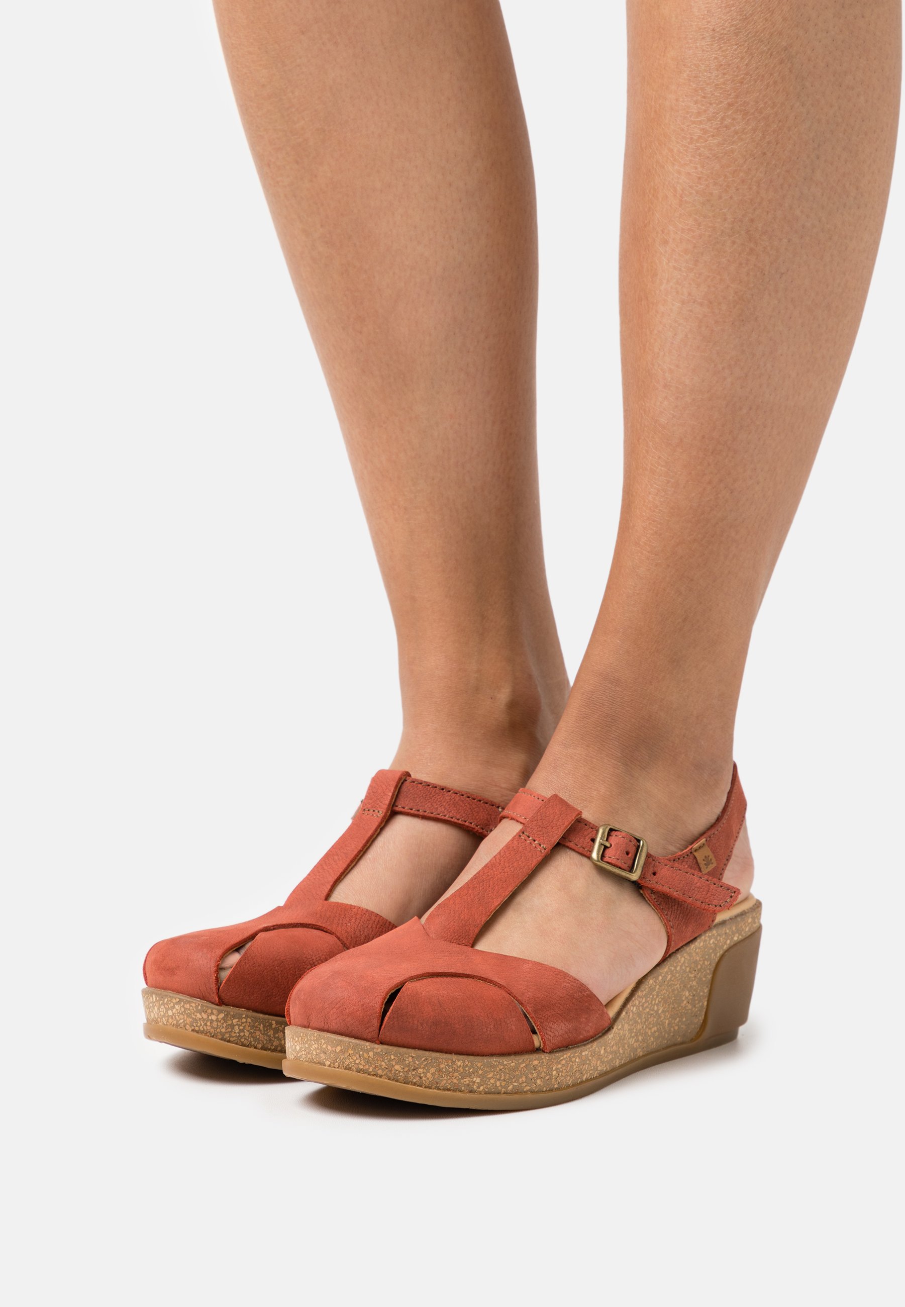 El Naturalista LEAVES - Sandali con plateau - caldera/rosso - Zalando