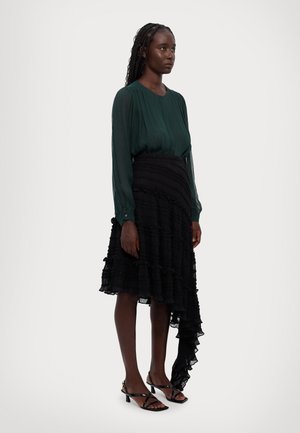 ASYMMETRICAL SKIRT - A-line skirt - black