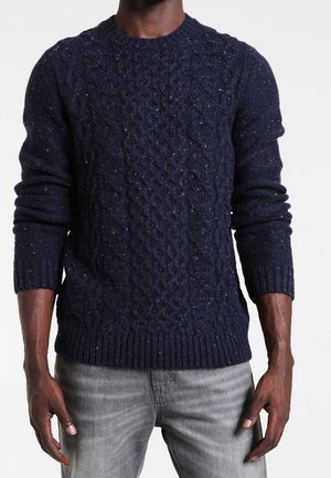 Pullover - mottled dark blue